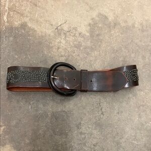 Marlboro classics leather studded belt